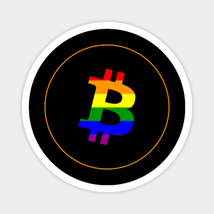 Bitcoin LGBT Pride Rainbow Magnet